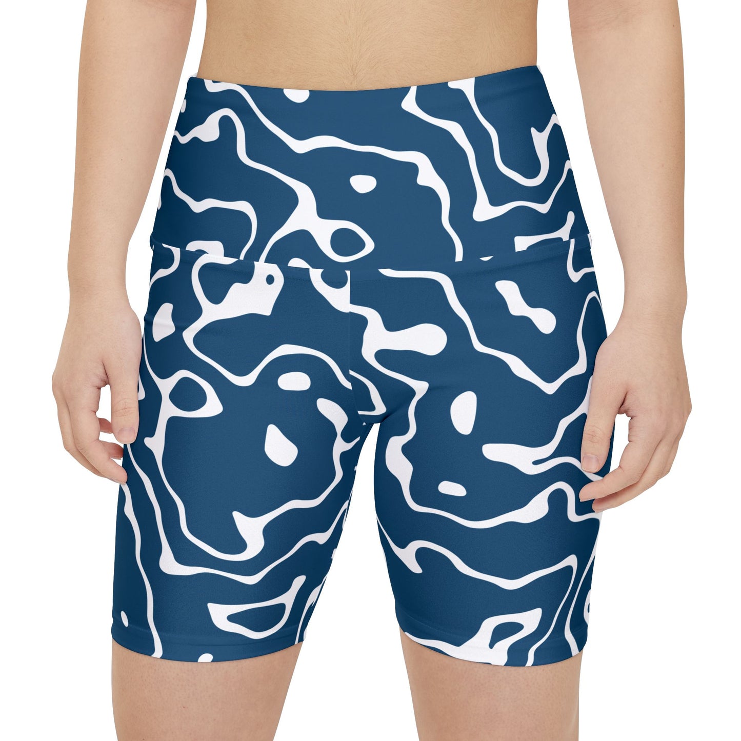 Blue Fluid Motion Workout Shorts