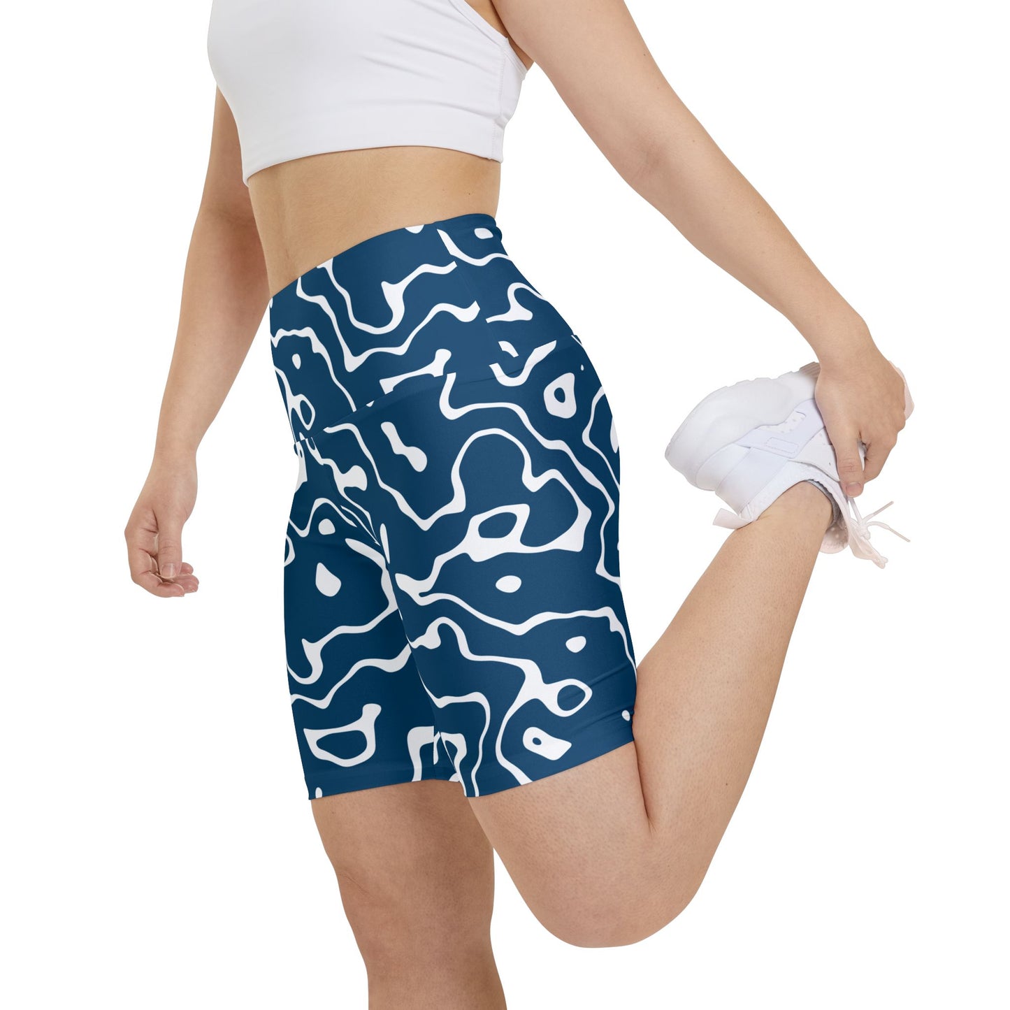 Blue Fluid Motion Workout Shorts