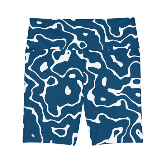Blue Fluid Motion Workout Shorts